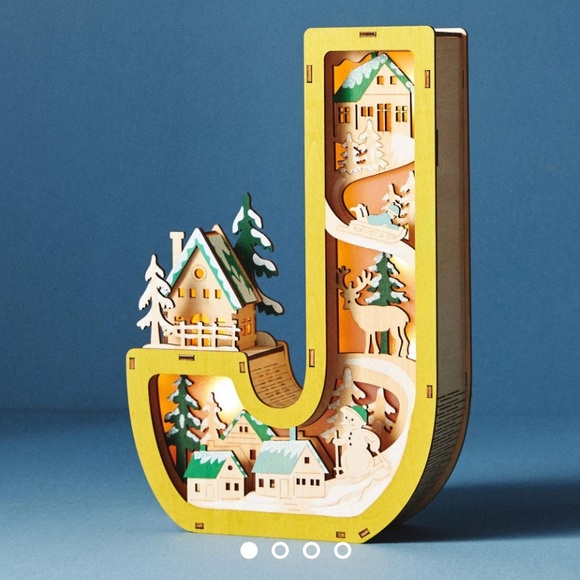 Anthropologie Other - Anthropologie monogram wonderland light up scene, NEW!